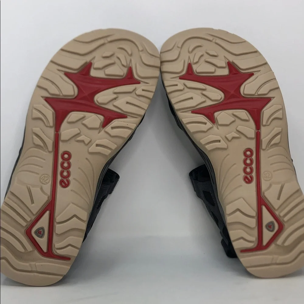 Ecco Offroad Yucatán Men’s Black Blue Cream Hiking Sandals - Size 8-8.5
